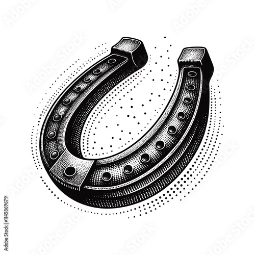 horseshoe on a black background