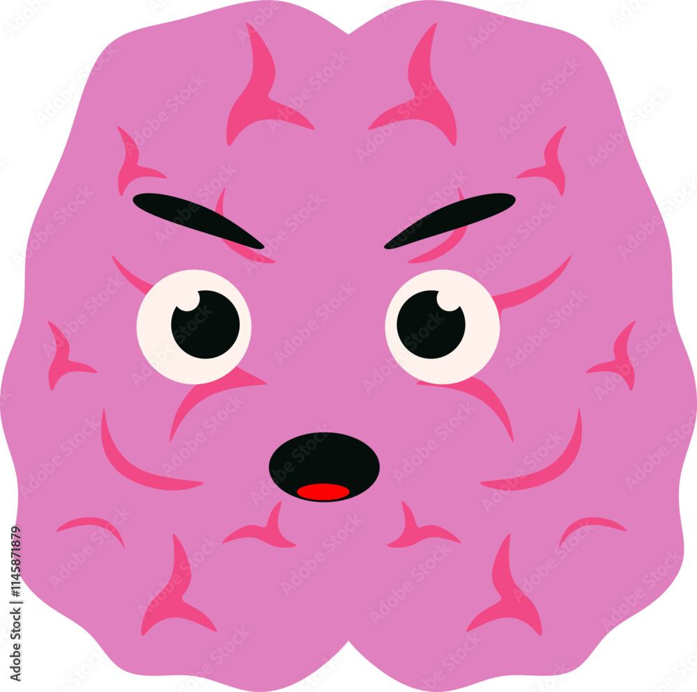 Brain Mental Health Character Illustration Brain Mental Health Character Illustration
