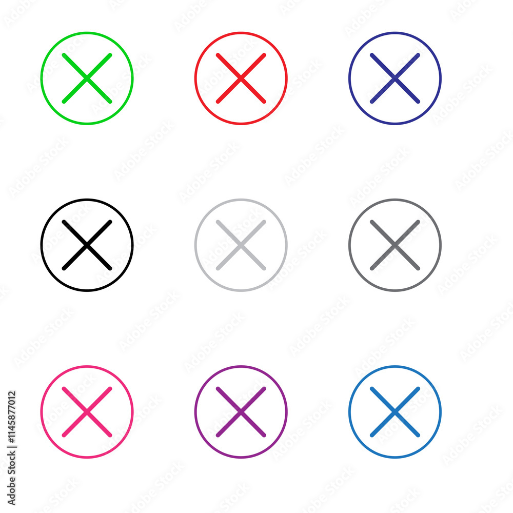 cross on a white background vector icons cross on a white background vector icons