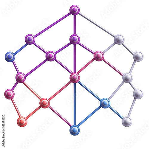 Tree diagram illustrating categories and subcategories with transparent background photo