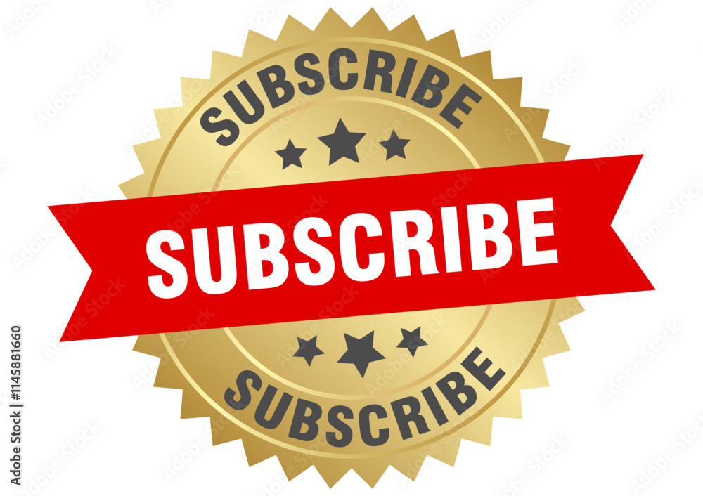 Obraz premium SUBSCRIBE label, sign, seal