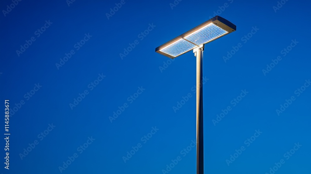 LED street lighting power supply utilizes solar cells, showcasing the innovative use of solar cells for sustainable LED street lighting against a clear blue sky backdrop. LED street lighting power supply utilizes solar cells, showcasing the innovative use of solar cells for sustainable LED street lighting against a clear blue sky backdrop.