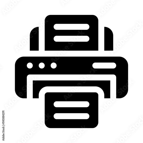 office printer glyph icon