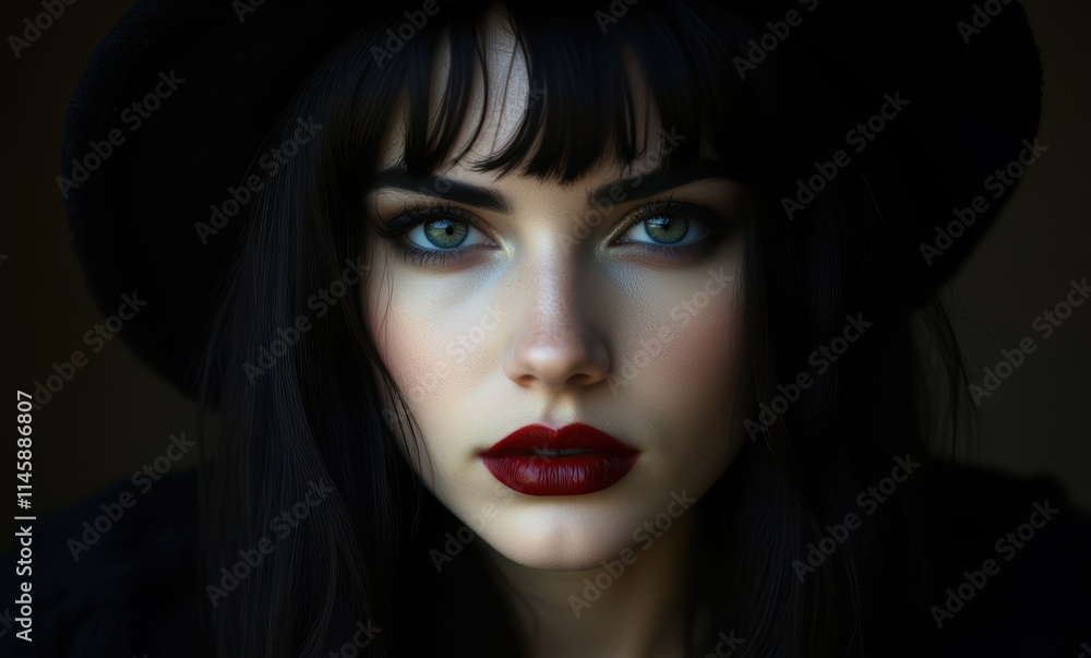 Stunning woman with striking features Stunning woman with striking features