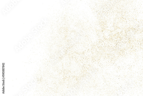 Obraz na płótnie Gold texture pattern on transparent background. Old paper surface. Light golden confetti. Yellow Illustration backdrop. PNG design element. w salonie