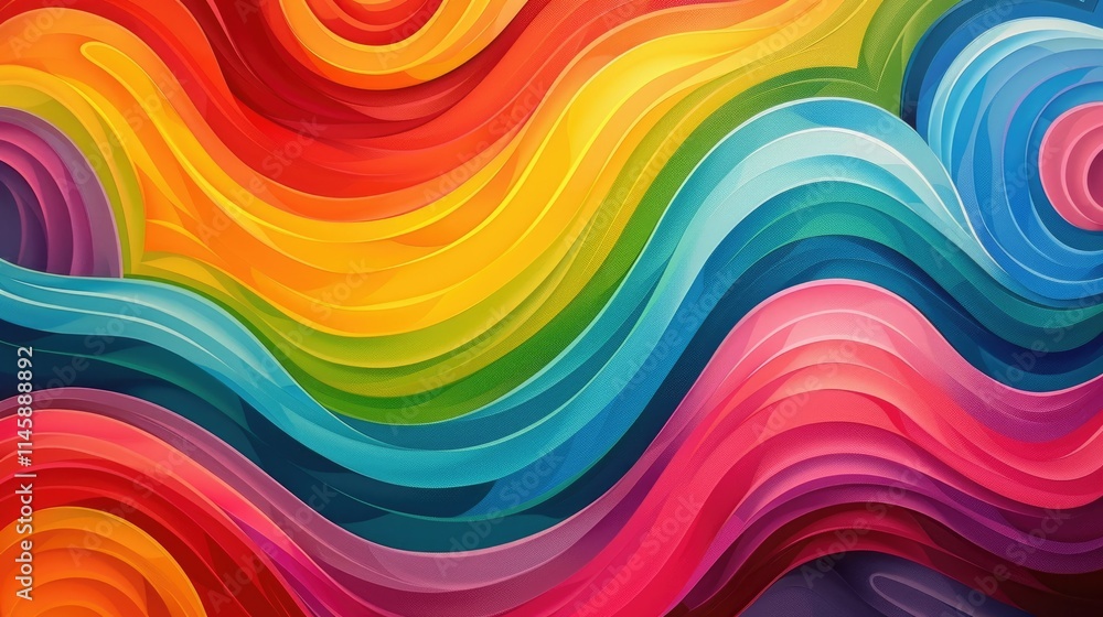 Abstract, wavy lines with vibrant colors Abstract, wavy lines with vibrant colors