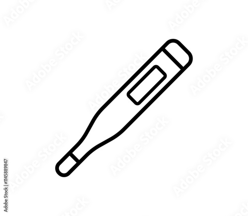 シンプルな体温計のアイコンイラスト　ベクター
