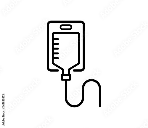 シンプルな点滴のアイコンイラスト　ベクター
