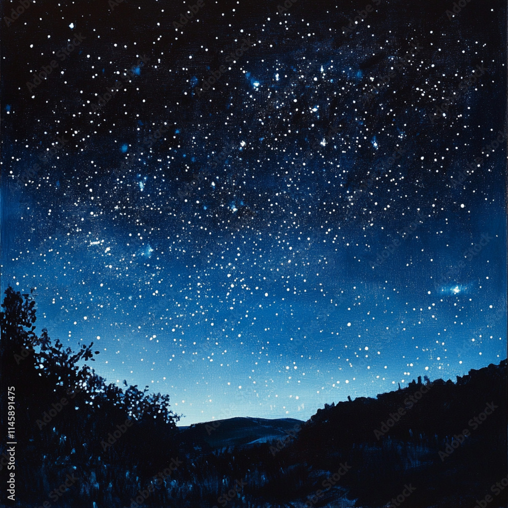 Naklejka premium starry night sky