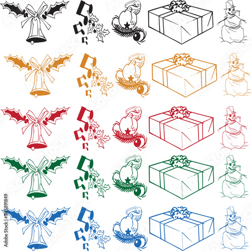 These are bundle of icons and pics in eps to get as needed to color and make size change.