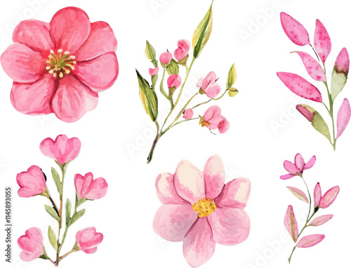 Wallpaper Mural pink and white flowers Torontodigital.ca