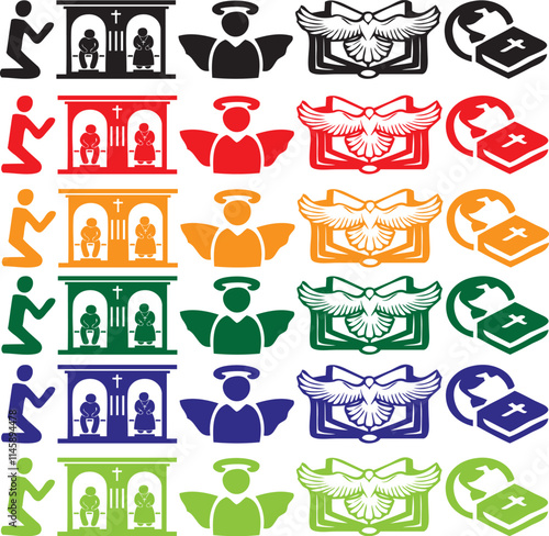 These are bundle of icons and pics in eps to get as needed to color and make size change.