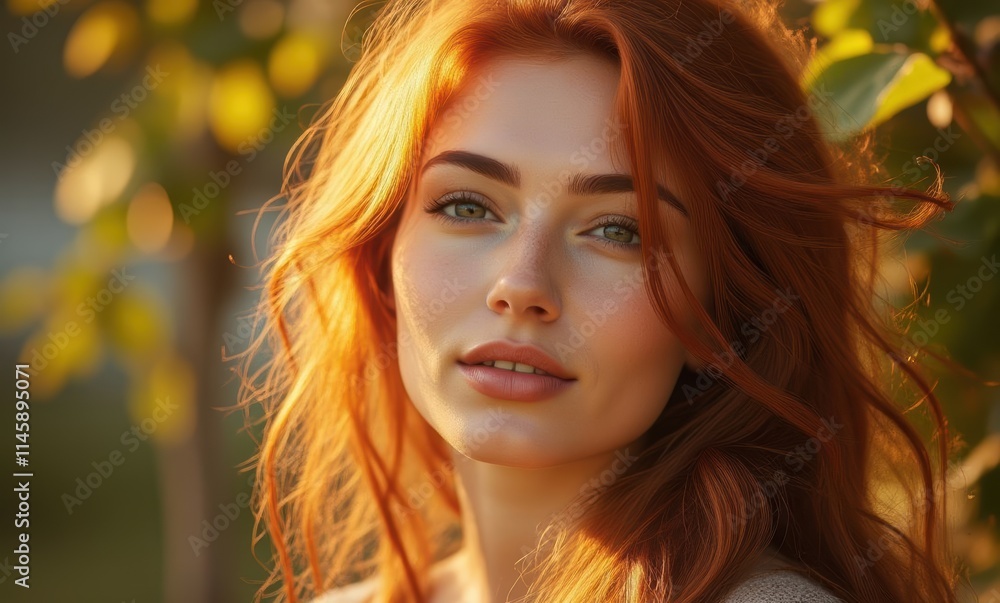 Portrait of a young woman with red hair Portrait of a young woman with red hair