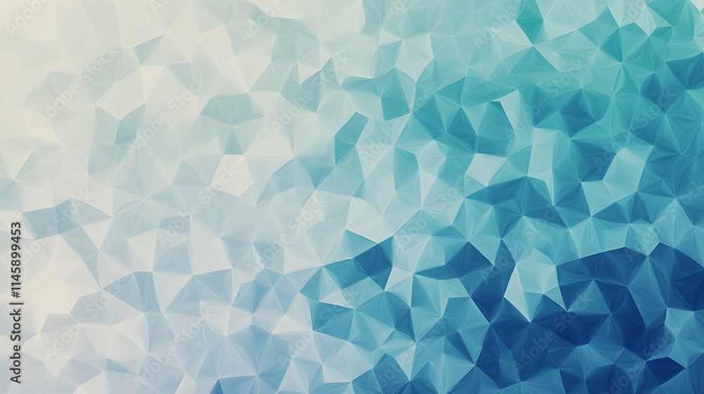 Obraz premium Abstract blue and white low-poly background.