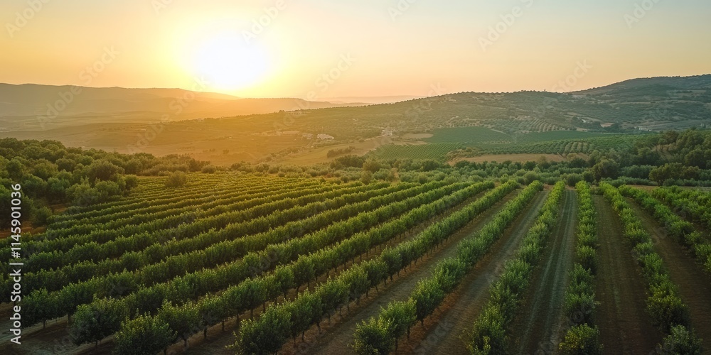 Aerial view showcasing the lush orchards from an elevated perspective. This breathtaking aerial view highlights the beauty of orchards stretching across the landscape. Aerial view showcasing the lush orchards from an elevated perspective. This breathtaking aerial view highlights the beauty of orchards stretching across the landscape.