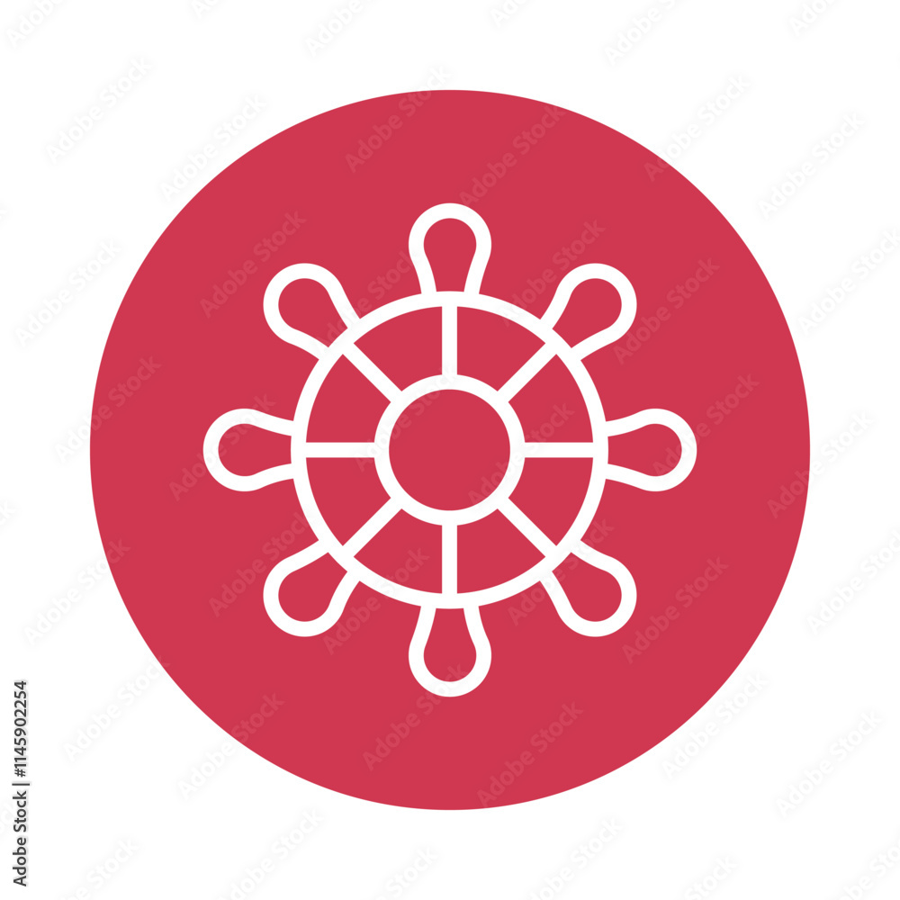 Ship Wheel Vector Circle Outline Icon. Eps 10 file Ship Wheel Vector Circle Outline Icon. Eps 10 file