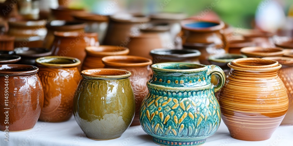 Ceramic clay pottery available for purchase at a market, showcasing a variety of unique clay pottery pieces for enthusiasts and collectors seeking quality ceramic artistry. Ceramic clay pottery available for purchase at a market, showcasing a variety of unique clay pottery pieces for enthusiasts and collectors seeking quality ceramic artistry.