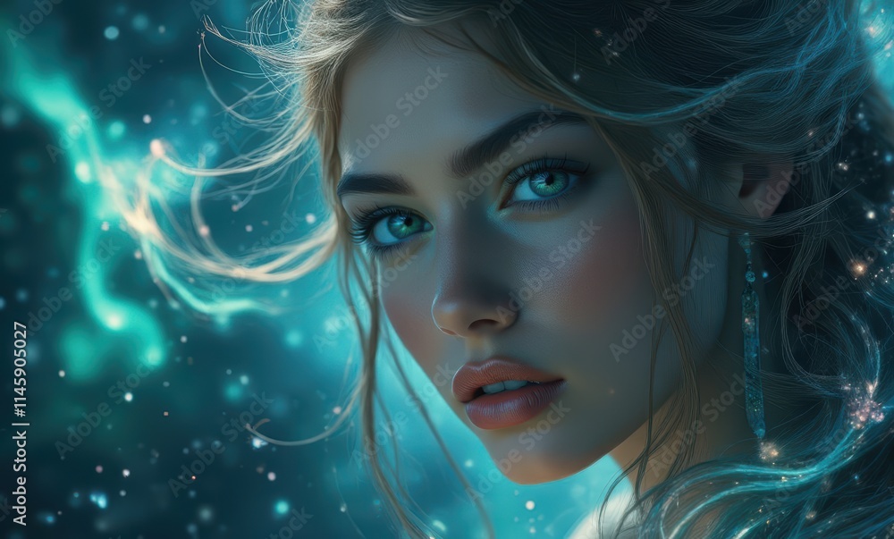 Captivating portrait of a young woman. Captivating portrait of a young woman.