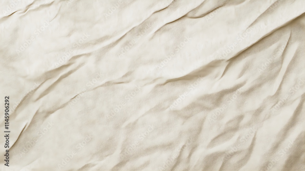 Beige crumpled fabric texture background. Beige crumpled fabric texture background.