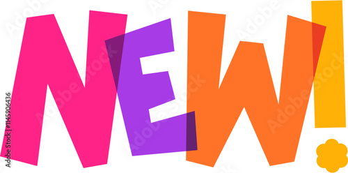 lettering multicolor new! text