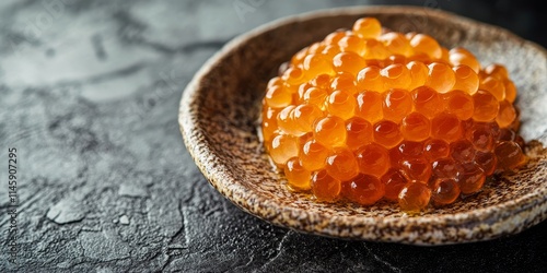 Fried cod roe served on a plate showcases delicious seafood and fish dishes. This image features caviar fried to perfection and offers space for your creative captions. photo