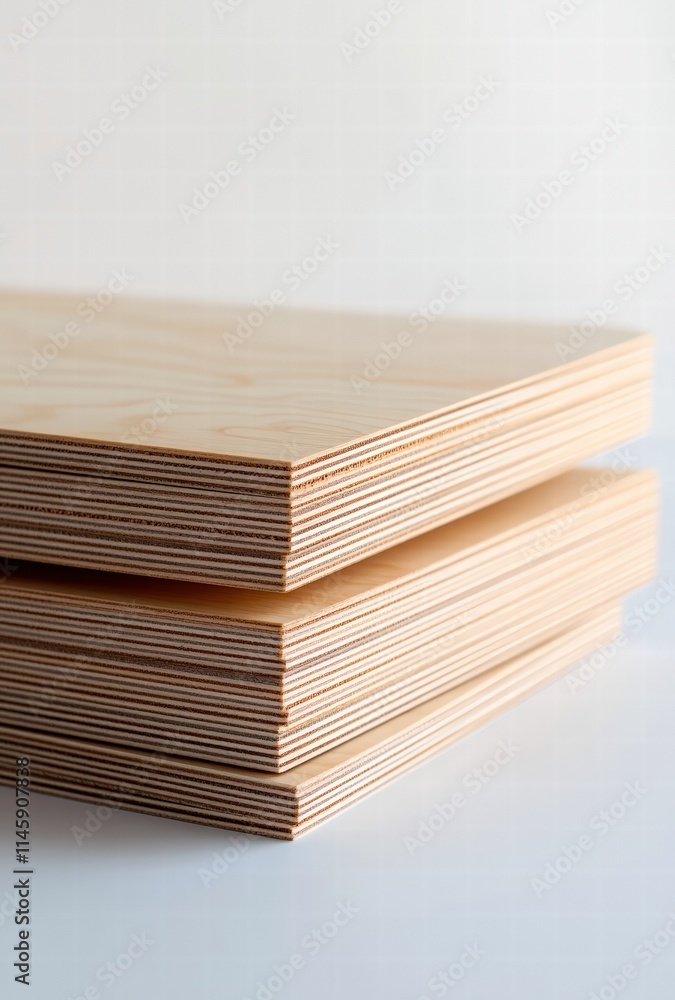 This close-up image features elegantly stacked plywood boards, showcasing their distinct layers and smooth finish, emphasizing the quality and craftsmanship in woodworking. This close-up image features elegantly stacked plywood boards, showcasing their distinct layers and smooth finish, emphasizing the quality and craftsmanship in woodworking.