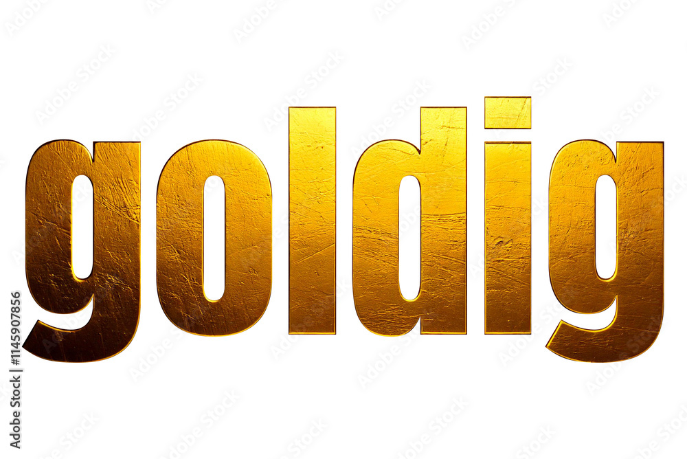 goldene Schrift goldig