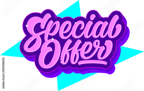 lettering special offer offset text