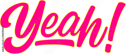 lettering yeah text