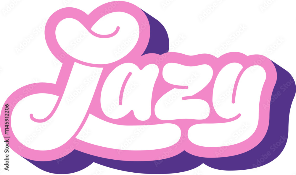 lettering lazy with shadow text lettering lazy with shadow text