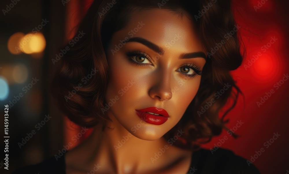 Elegant young woman with stunning makeup Elegant young woman with stunning makeup