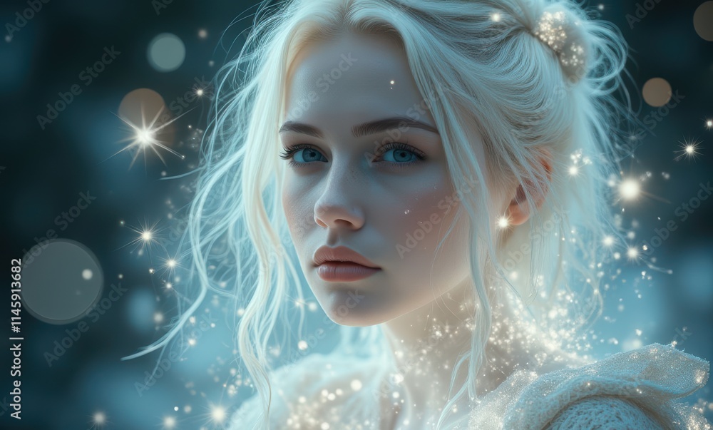 Ethereal young woman with blonde hair Ethereal young woman with blonde hair