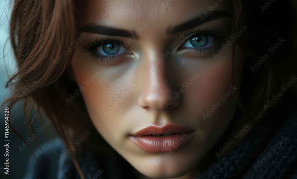 Close-up portrait of a young woman Close-up portrait of a young woman