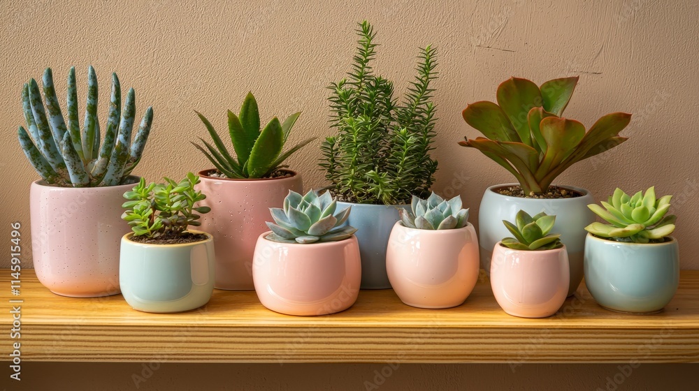 Charming ceramic plant pots in pastel colors home decor indoor garden minimalist style natural light aesthetic appeal Charming ceramic plant pots in pastel colors home decor indoor garden minimalist style natural light aesthetic appeal