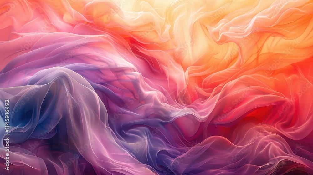 Obraz premium Bright, flowing motion with gradient hues