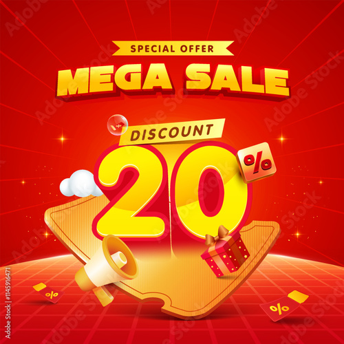 Mega sale special offer background