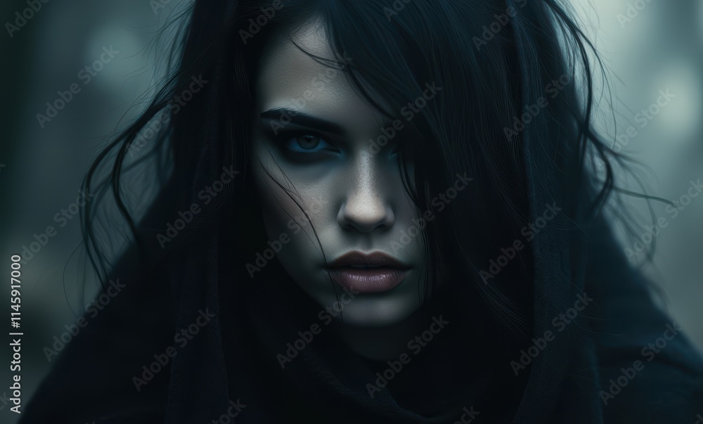 Mystical portrait of a young woman Mystical portrait of a young woman