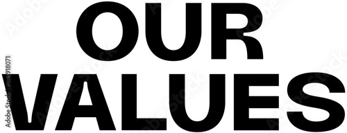 lettering our values text