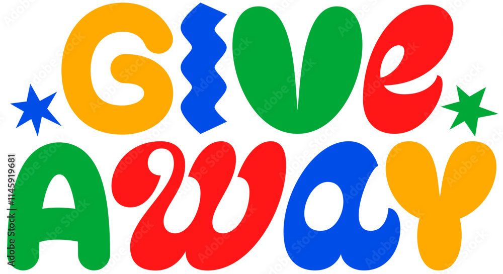 Lettering giveaway! in different letters style text Lettering giveaway! in different letters style text