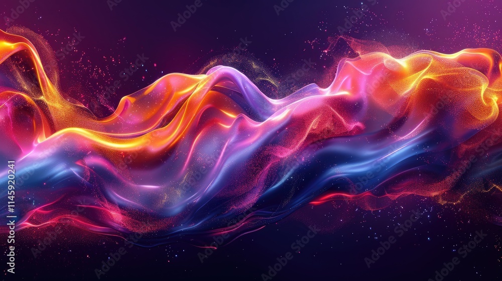 Obraz premium Bright, fluid motion creating abstract shapes