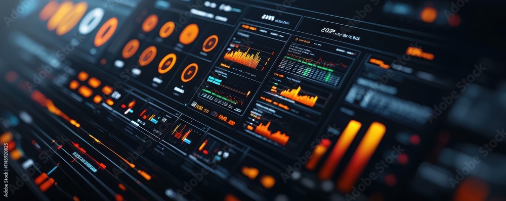 High-tech business intelligence dashboard for data analytics kpis High-tech business intelligence dashboard for data analytics kpis
