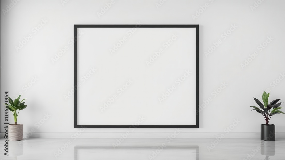A mockup of an office wall art displaying branding elements with a sleek presentation, stylish, interior, mockup A mockup of an office wall art displaying branding elements with a sleek presentation, stylish, interior, mockup