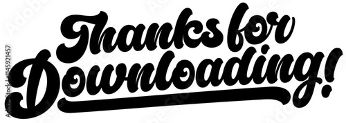 lettering thanks for downloading! calligraphy style