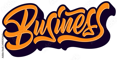 lettering business with shadow text