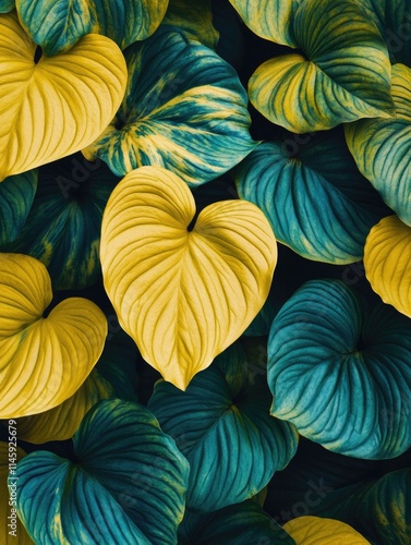 Wallpaper Mural Autumn foliage with green and yellow leaves Torontodigital.ca