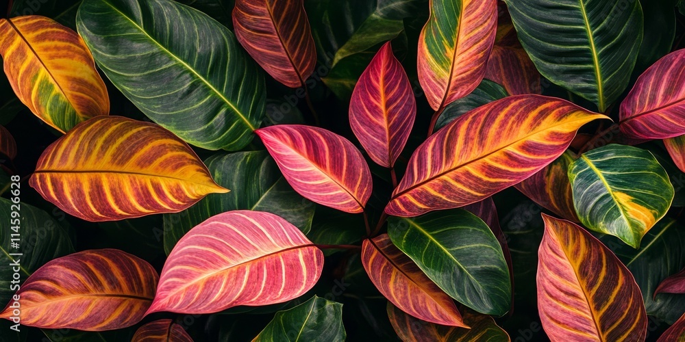 custom made wallpaper toronto digitalTropical plant close up showcasing stunning Codiaeum leaves. This vibrant tropical plant image highlights the intricate beauty of Codiaeum leaves, perfect for backgrounds and nature themed projects.