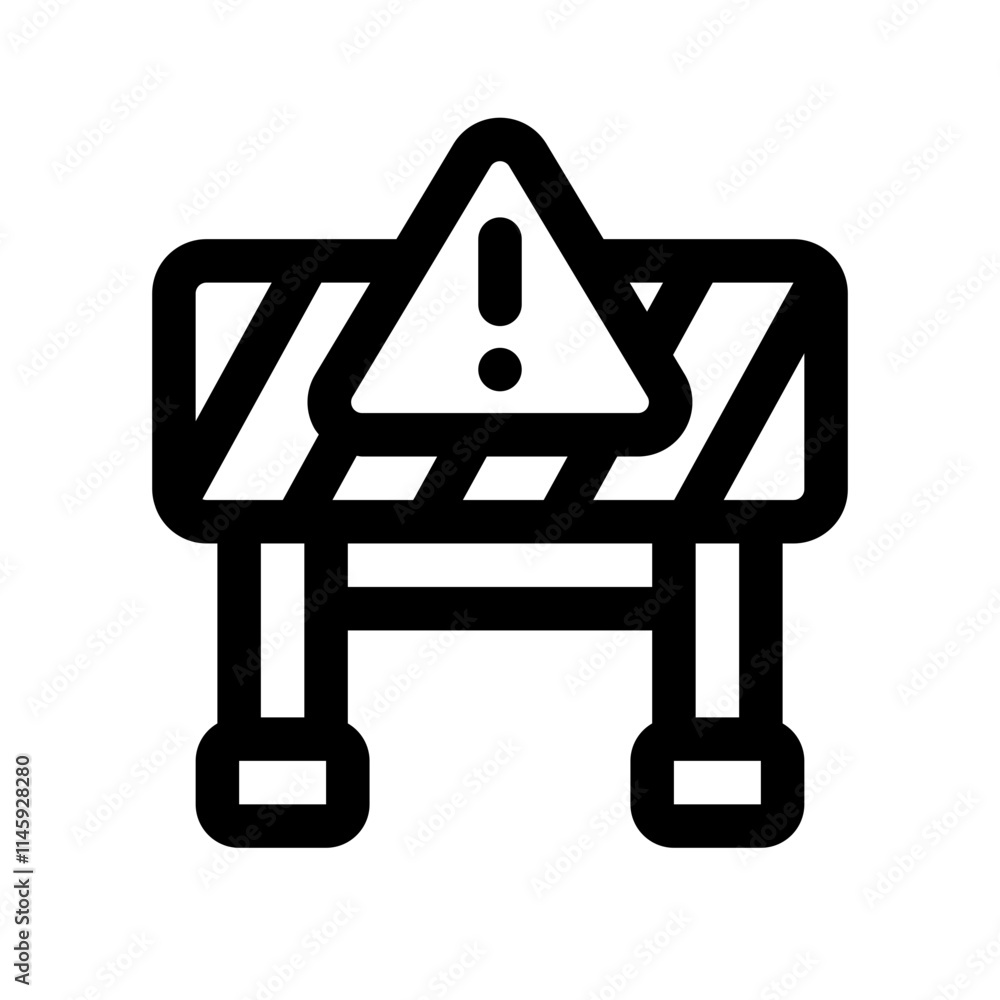 Under Construction Line Icon. Single icon, line vector icon