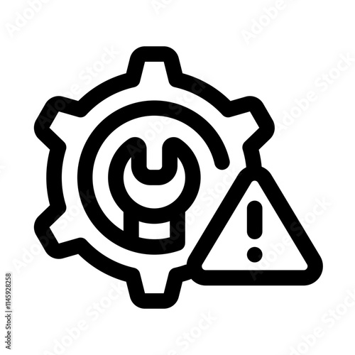Troubleshoot Line Icon. Single icon, line vector icon