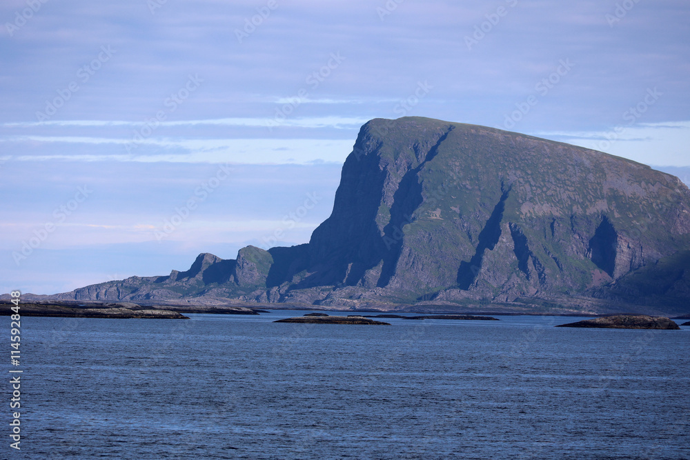 View of the small rocky island of Lovund, Norway View of the small rocky island of Lovund, Norway