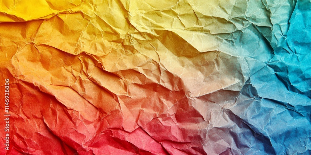 custom made wallpaper toronto digitalColorful crumpled paper texture showcases a blank, vintage style background with creased details. This colorful paper texture is ideal for creating collages or posters in need of empty space.